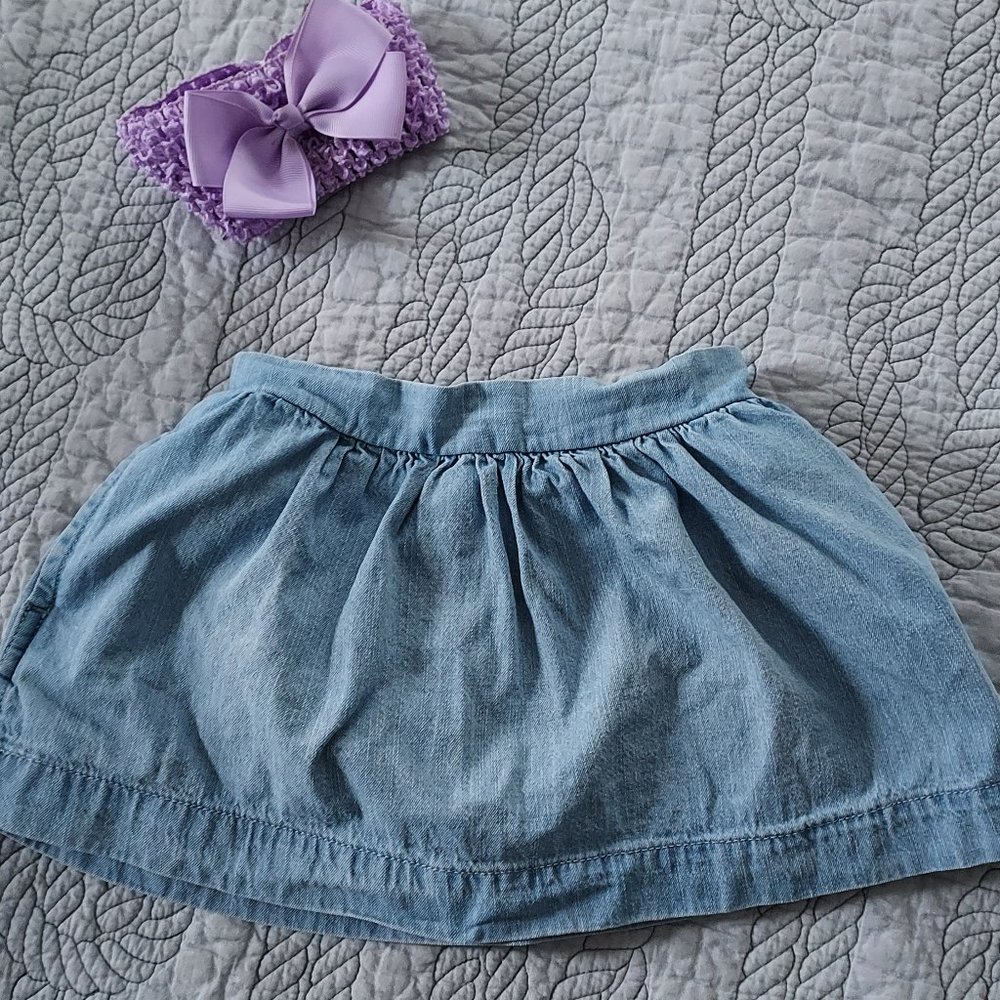 Girls Denim Skort by Cat & Jack, Size 4 - Picture 1 of 5